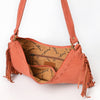 ADBGA733 American Darling Fringe Boot Stitched Genuine Leather Small Cross body Bag