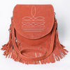 ADBGA713 American Darling Western Boot Stitched Genuine Suede Leather Fringe Messenger Bag