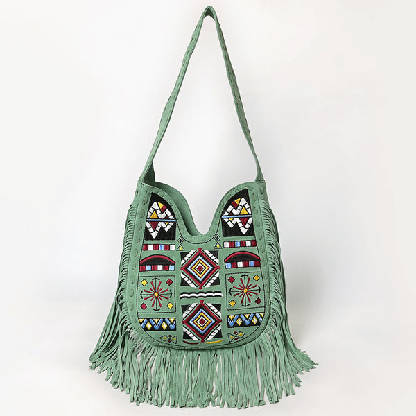 ADBGA782 American Darling Handcrafted Genuine Leather Small Cross body Bag Fringes