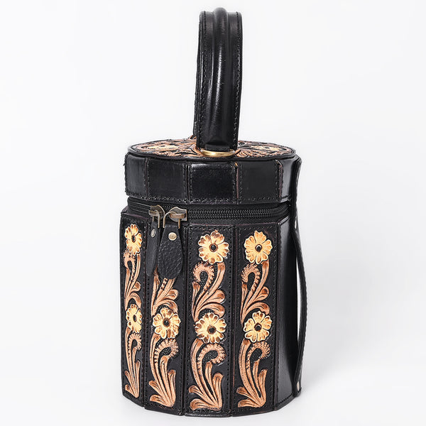 ADBGA783 American Darling Handcrafted Genuine Leather Jewelry Case Floral Carved