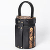 ADBGA783 American Darling Handcrafted Genuine Leather Jewelry Case Floral Carved