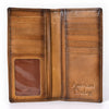 ADBGM530D Leather Rodeo Wallet with White Western Stitching - Long Bifold Cowboy Wallet