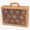 ADBGZ882 Hand-Tooled Leather Jewelry Case with Combination Locks | American Darling