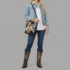 ADBGA785 American Darling Handcrafted Genuine Leather Cross body Bag Embroidery