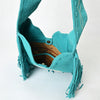 ADBGA734 American Darling Fringe Boot Stitched Genuine Leather Large Cross body Bag