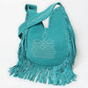 ADBGA734 American Darling Fringe Boot Stitched Genuine Leather Large Cross body Bag