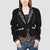 ADBZ062 American Darling Black Fabric Western Blazer Studded & Stitched Detail