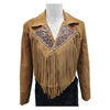 ADJKT053 Genuine Leather Hand Tooled Hand Carved Women Shirt Jacket Dress
