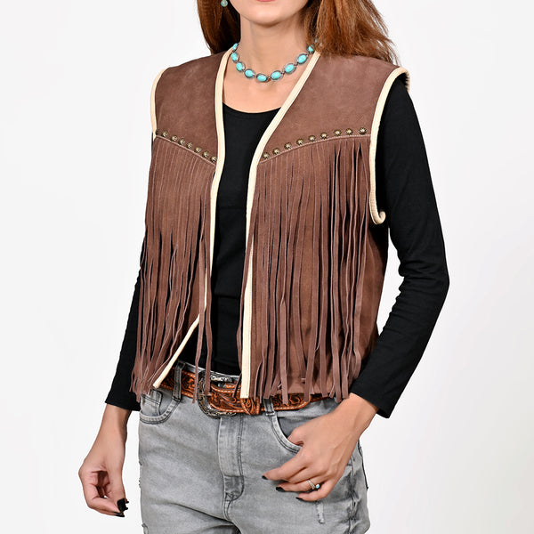 ADJKT056 Genuine Leather Women Shirt Jacket Dress