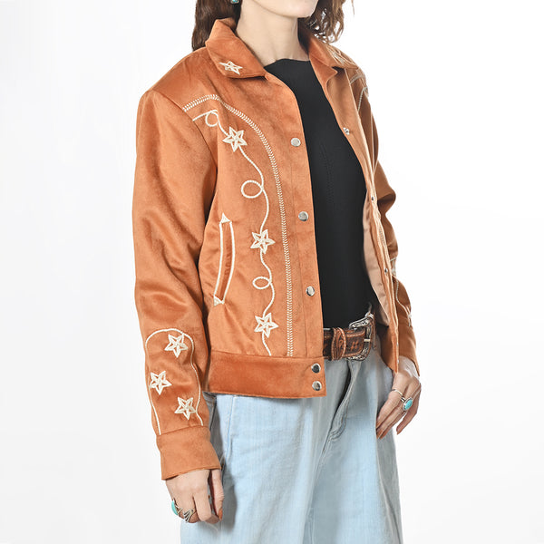 ADJKT057 Women Fabric Shirt Jacket Dress