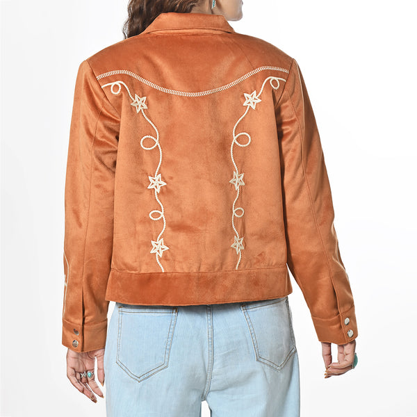 ADJKT057 Women Fabric Shirt Jacket Dress