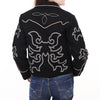 ADJKT064 Women Western Style Woolen Jacket with Embroidered Detailing