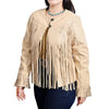 ADJKT067 Genuine Leather Women Shirt Jacket Dress