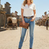 ADBGM630 Crossbody Genuine Leather women bag western Bag
