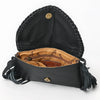 ADBG1726 American Darling Small Cross body Bag Hand Tooled Floral with Hair-On Cowhide and Fringes