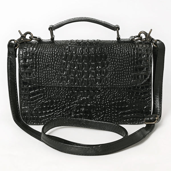 ADBG1727 American Darling Crocodile Embossed Western Leather Cross body Bag