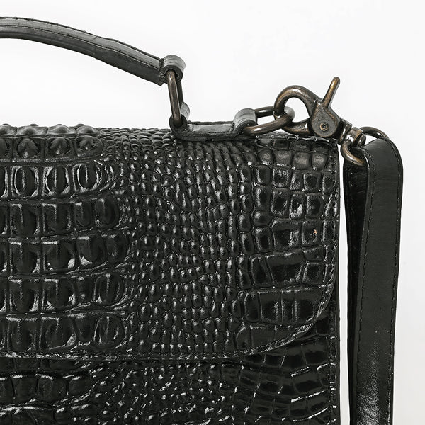 ADBG1727 American Darling Crocodile Embossed Western Leather Cross body Bag
