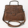 ADBG1729 American Darling Western Cross body Bag in Crocodile Embossed Full Grain Leather