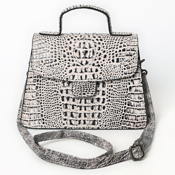 ADBG1729 American Darling Western Cross body Bag in Crocodile Embossed Full Grain Leather