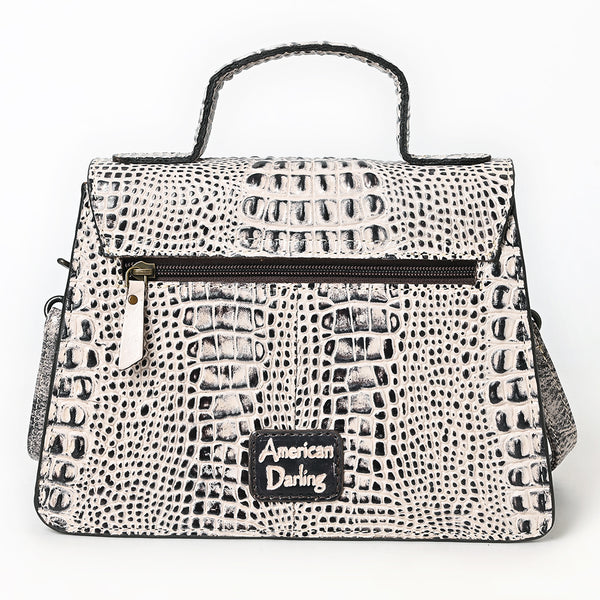 ADBG1729 American Darling Western Cross body Bag in Crocodile Embossed Full Grain Leather