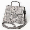 ADBG1729 American Darling Western Cross body Bag in Crocodile Embossed Full Grain Leather