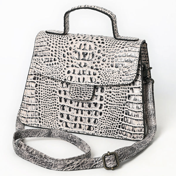 ADBG1729 American Darling Western Cross body Bag in Crocodile Embossed Full Grain Leather