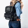ADBGA795 American Darling Handcrafted Genuine Suede Leather Backpack Boot Stitched