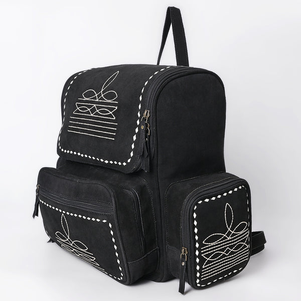ADBGA795 American Darling Handcrafted Genuine Suede Leather Backpack Boot Stitched