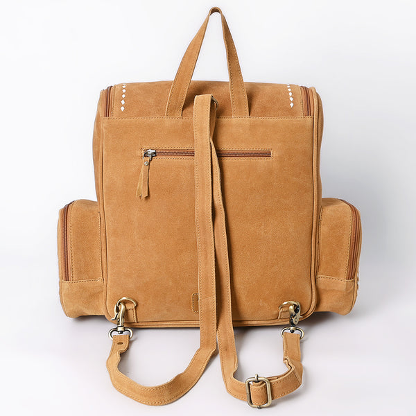 ADBGA795 American Darling Handcrafted Genuine Suede Leather Backpack Boot Stitched