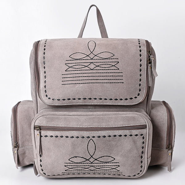 ADBGA795 American Darling Handcrafted Genuine Suede Leather Backpack Boot Stitched