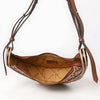 ADBGA797 American Darling Handcrafted Genuine Leather Small Cross body Bag Floral Carved