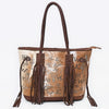 ADBGM674 American Darling Handcrafted Hair-On Cowhide Tote Bag with Braided Accents