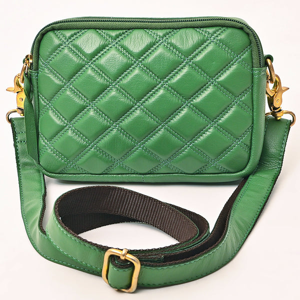 NMBGM183 Never Mind Handcrafted Quilted Leather Camera Bag