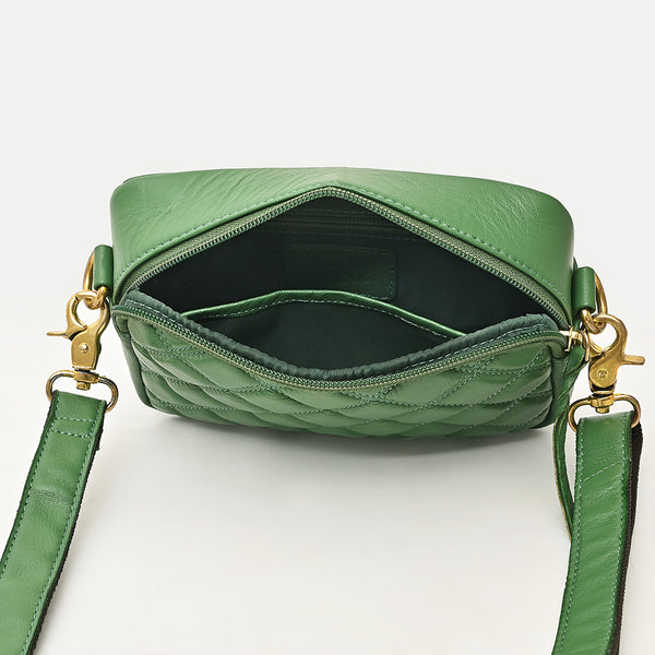 NMBGM183 Never Mind Handcrafted Quilted Leather Camera Bag
