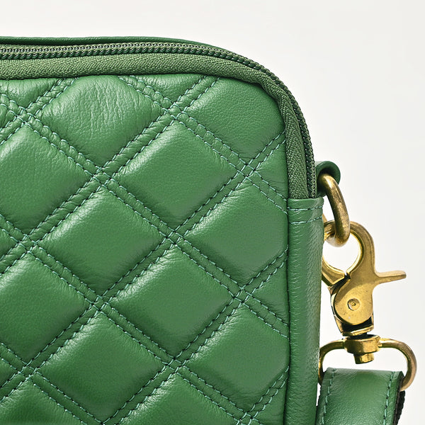 NMBGM183 Never Mind Handcrafted Quilted Leather Camera Bag