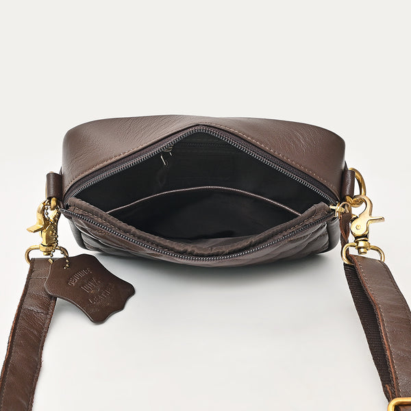 NMBGM183 Never Mind Handcrafted Quilted Leather Camera Bag
