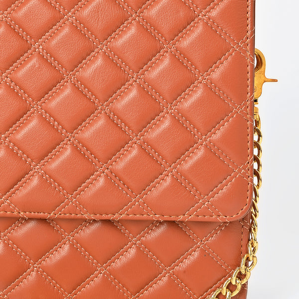 NMBGM187 Never Mind Diamond Quilted Leather Flap Shoulder Bag