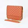 NMBGM187 Never Mind Diamond Quilted Leather Flap Shoulder Bag