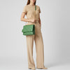 NMBGM187 Never Mind Diamond Quilted Leather Flap Shoulder Bag