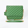 NMBGM187 Never Mind Diamond Quilted Leather Flap Shoulder Bag