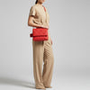 NMBGM187 Never Mind Diamond Quilted Leather Flap Shoulder Bag