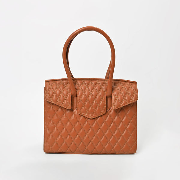 NMBGM189 American Darling Quilted Genuine Leather Satchel Tote
