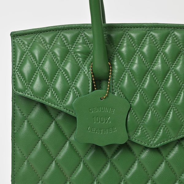 NMBGM189 American Darling Quilted Genuine Leather Satchel Tote