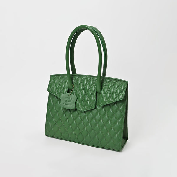 NMBGM189 American Darling Quilted Genuine Leather Satchel Tote