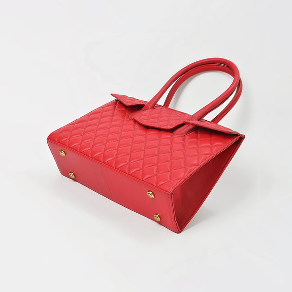 NMBGM189 American Darling Quilted Genuine Leather Satchel Tote