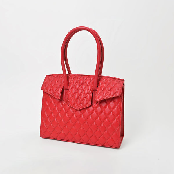 NMBGM189 American Darling Quilted Genuine Leather Satchel Tote