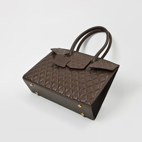 NMBGM189 American Darling Quilted Genuine Leather Satchel Tote