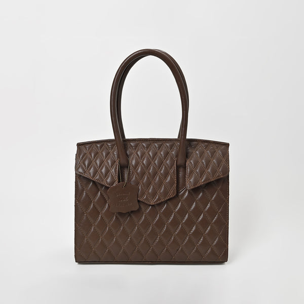 NMBGM189 American Darling Quilted Genuine Leather Satchel Tote