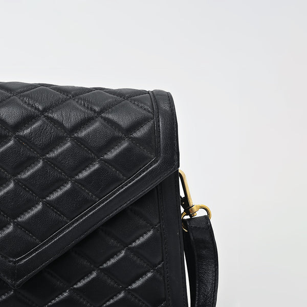 NMBGM191 Never Mind Quilted Leather Envelope Crossbody Bag