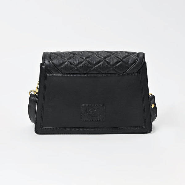 NMBGM191 Never Mind Quilted Leather Envelope Crossbody Bag